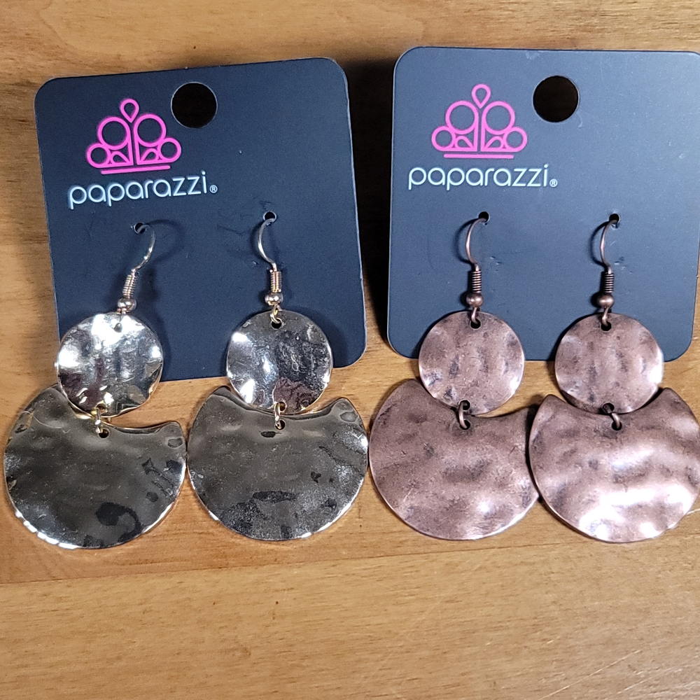 Paparazzi Dual-Tone Metallic Earrings